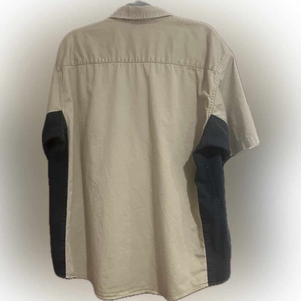 Men’s Authentic Dickies Workshirt Tan With Black Side Stripes Size XL (46-48) - Picture 3 of 6